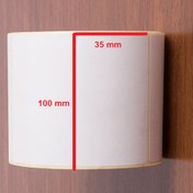 تصویر لیبل کاغذی100*35 تک ردیف 1000 عددی 