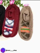 تصویر پاپوش بافت کف پا چرمی 