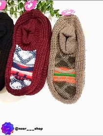 تصویر پاپوش بافت کف پا چرمی 