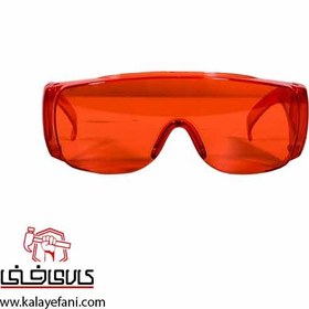 تصویر عینک ایمنی قرمز آروا مدل ۸۱۴۴ Arva red safety glasses model 8144