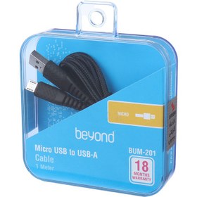 تصویر کابل شارژ 1 متری Micro USB بیاند BUM-201 Beyond BA-201 Micro USB Charging Cable 1 Meter Long