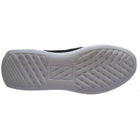 تصویر کفش مردانه پرادا مدل 2041 مشکی با زیره سفید 