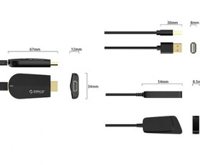 تصویر مبدل انتقال تصویر اوریکو Orico PE-PW1 Wireless Display Adapter 