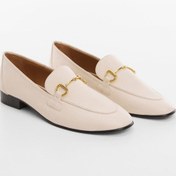 تصویر موکاسین چرمی با جزئیات فلزی | MANGO | 798259193 | اورجینال 