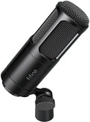 تصویر FIFINE XLR Dynamic Microphone, Vocal Podcast Microphone with Cardioid Pattern, Studio Metal Mic for Streaming Voice-Over Dubbing Video Recording, Black-K669D 