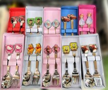 تصویر قاشق و چنگال یونیک وارداتی Unique baby spoon and fork