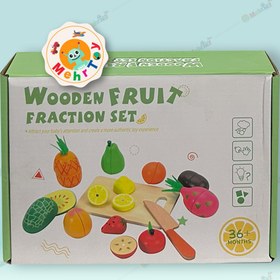 تصویر اسباب بازی چوبی سینی میوه برشی 36 قطعه WOODEN FRUIT 