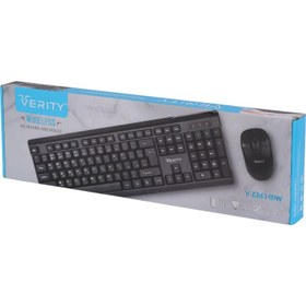 تصویر کیبورد و ماوس بی سیم وریتی مدل V-KB6140W Verity V-KB6140W wireless keyboard and mouse combo