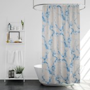 تصویر پرده حمام پیسو مدل BZ-57 سایز 180×200 سانتی متر | آبی | 