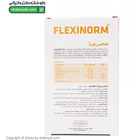 تصویر قرص فلکسی نورم بسته 30 عددی فیشر فلکسان Fisher Flexan Flexinorm 30 Tabs