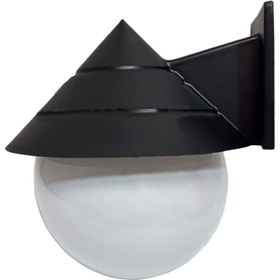 تصویر چراغ گوی حیاطی وارونه مشکی ممتاز Black upside down yard light bulb