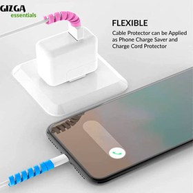 تصویر محافظ کابل سیلیکونی فنری 4 تایی PROTECTOR Protector Silicone Cable