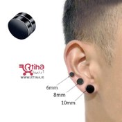 تصویر گوشواره مگنتی دایره ای استیل 