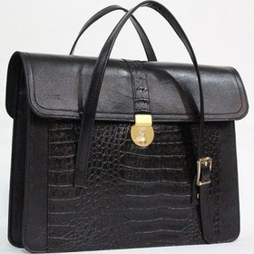 تصویر کیف اداری چرم مشکی 