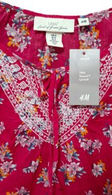 تصویر آستین کوتاه زنانه مجلسی خوش رنگ دار برند H&M (استوک) 