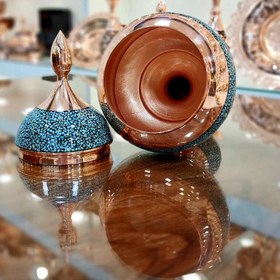 تصویر ست گلدان و شکلات خوری فیروزه کوبی 