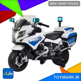 تصویر موتور شارژی BMW مدل 1200RT POLICE لاستیک اسفنجی 