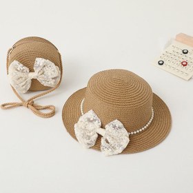 تصویر ست کلاه کیف حصیری 