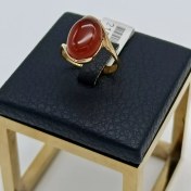 تصویر انگشتر عقیق با رکاب ساده 