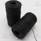 تصویر نخ موم زده ایرانی مشکی 1 میل (توپ 500 متری) 