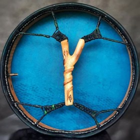 تصویر شمنیک درام پوست طبیعی مدل کوک بادی سبز آبی 