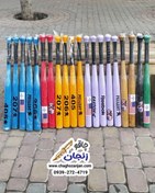تصویر چوب بیسبال هفتاد و پنج سانتی | 5 رنگ آبی، بنفش، زرد، مشکی و رنگ چوب 