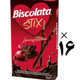 تصویر چوب شکلاتی استیکس بیسکولاتا 16 عددی Biscolata Stıx Love 