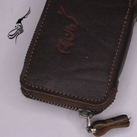 تصویر جاکارتی چرم گاوی دور زیپ 