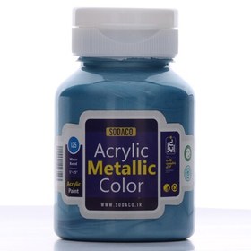 تصویر رنگ اکریلیک متالیک سوداکو 125 میل نقرآبی کد acrylic metallic 2285 