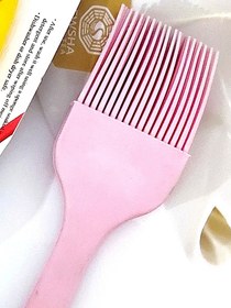 تصویر فرچه و لیسک سیلیکونی - فرچی زرد Silicone brush and squeegee