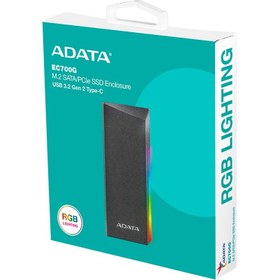 تصویر باکس هارد اکسترنال ای دیتا مدل ec700g ا Adata EC700G M.2 PCIe/SATA SSD External Enclosure Adata EC700G M.2 PCIe/SATA SSD External Enclosure