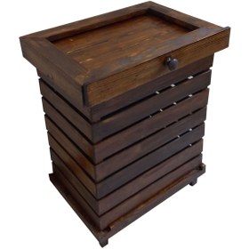 تصویر باکس نظم دهنده چوبی مدل درب کشویی 
