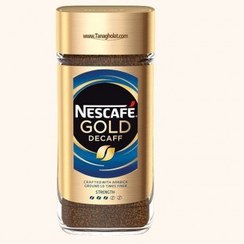 تصویر قهوه فوری گلد نسکافه بدون کافئین ا Nescafe Gold instant coffee Decaff 100gr Nescafe Gold instant coffee Decaff 100gr