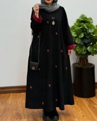 تصویر پیراهن مخمل کبریتی گلدوزی تبسم 