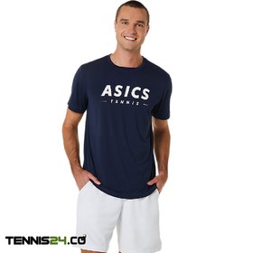 تصویر تی شرت مردانه آسیکس Asics Court Tennis Graphic- سرمه ای 