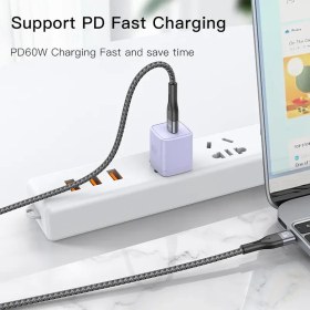 تصویر کابل شارژ تایپ سی به تایپ سی یسیدو مدل CA156 yesido CA156 usb-c to usb-c