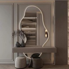 تصویر آینه دکوراتیو بک لایت کد Mba_013 سایز ۶۰ در ۱۰۰ تاچ لمسی 