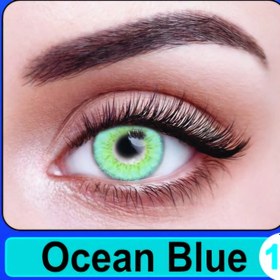 تصویر لنز چشم رنگی نیوویژن آبی اقیانوسی OCEAN BLUE 