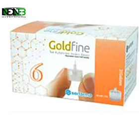 تصویر سر سوزن انسولین 6 میل گلدفاین GOLDFINE 31G*6MM DISPOSAABLE INSULIN PEN NEEDLE