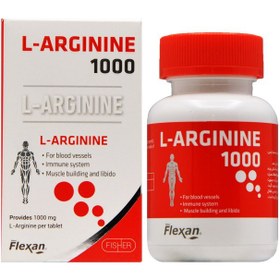 تصویر قرص ال آرژینین 1000 میلی گرم فیشر فلکسان Fisher Felxan L Arginine 1000 mg Tablet