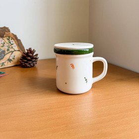 تصویر ماگ دمنوش پرنده آبی 