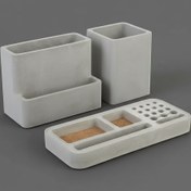 تصویر ست اداری رومیزی مدل بیزنس بتنی ۳ عددی 