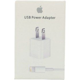 تصویر شارژ دیواری iPhone 5W + کابل آیفونی Apple iPhone 1A Single Port Wall Charger USB To Lightning Cable