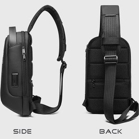 تصویر کوله تک بند حرفه ای ضد آب دارای USB بنج BANGE BG-7221 Men Bag Casual Business Messenger Cloth Bag 