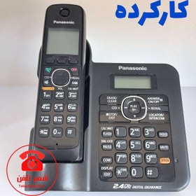 تصویر تلفن بی سیم پاناسونیک مدل KX-TG3821BX، منو فارسی، کارکرده 