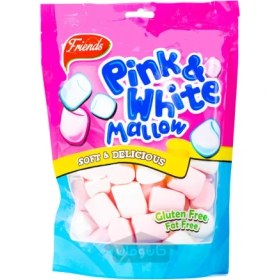 تصویر مارشمالو صورتی و سفید 300 گرم فرندز Friends Friends pink & white marshmallow 300 g