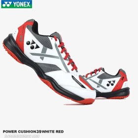 تصویر کفش بدمینتون یونکس YONEX POWER CUSHION 39 WHITE RED 