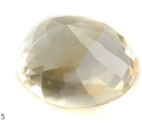 تصویر نگین سیترین بیضی تراش کد 17115 