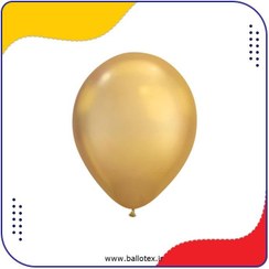 تصویر بادکنک طلايي کروم 12 اینچ (50 تایی) 