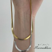 تصویر گردنبند و دستبند ماری - نقره ای / دستبند 